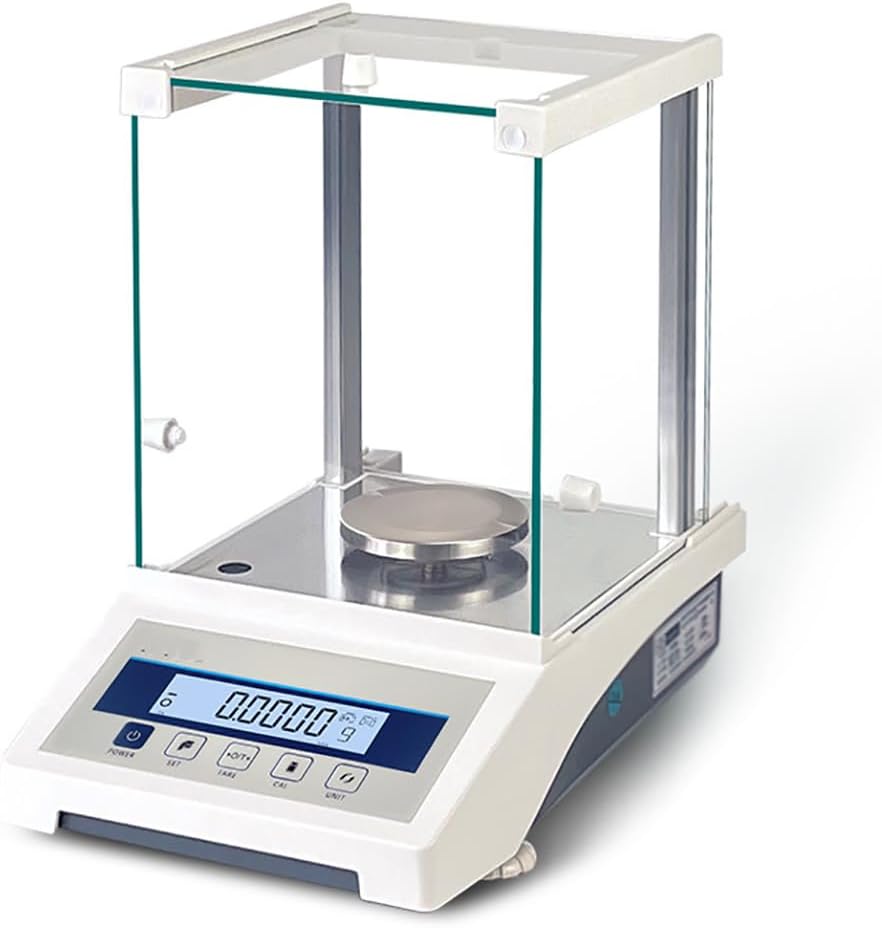 CAULO Lab Digital Precision Balance,Lab Analytical Balances,Counting Function,Stability&Speed Adjustment,Unit Conversion,w/Windshield,for Laboratory