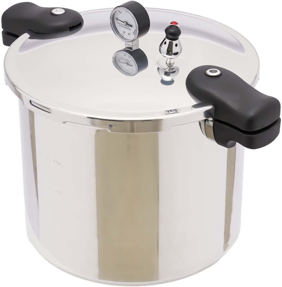 Pressure Canner 22-Quart, Stainless Steel Pressure Canner 22 Quart Induction, Aluminum Pressure Cooker Built-in Pressure Gauge with Rack, Silver