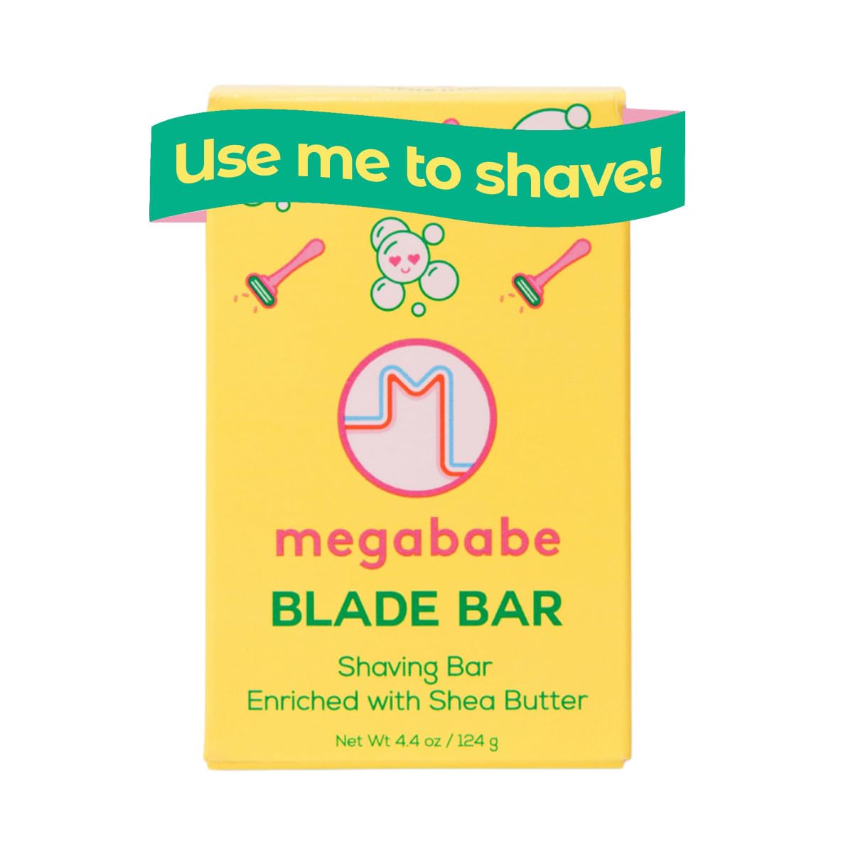 Megababe Blade Bar, Hydrating Shave Bar, Shaving Cream Replacement, 4.4 oz