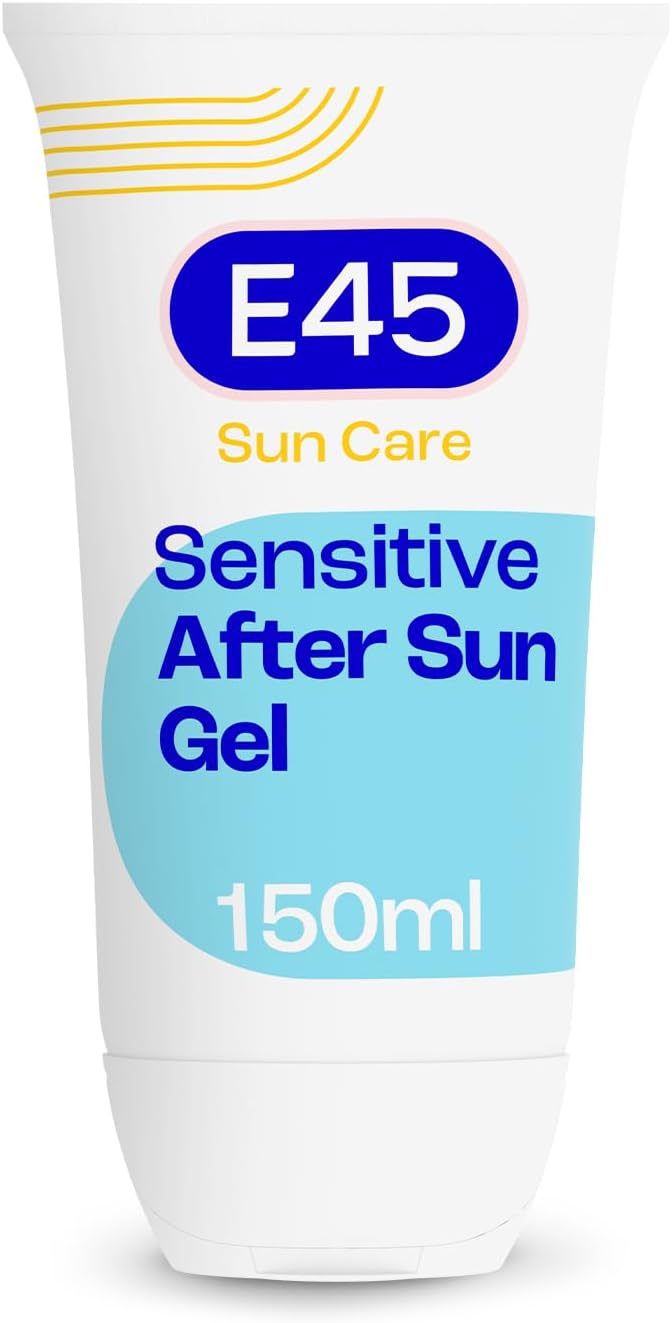 E45 Cooling Sensitive After Sun Gel for Face and Body - Dermatologically Tested & Fragrance-Free - Soothing Non-sticky Formula - Suitable For Dry, Sensitive and Eczema Prone Skin (150ml)