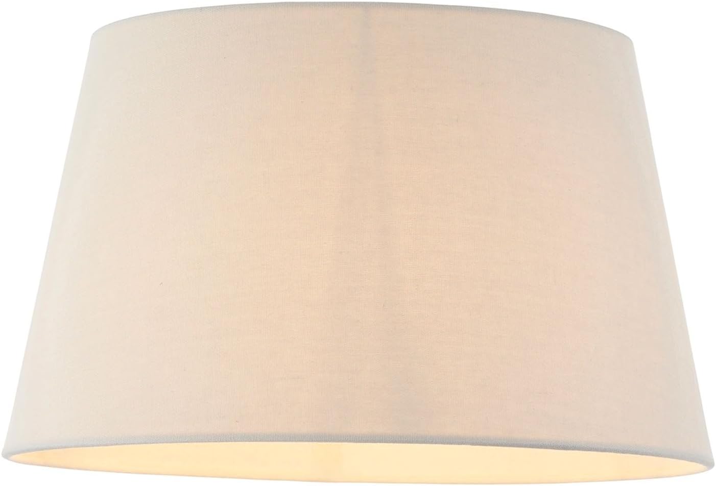National Lighting Modern Lampshade Ivory Linen Effect Fabric Lampshades - 14-Inch Tapered Light Shade - 60W 240V E27/B22 GLS Incandescent or LED (Not Included)