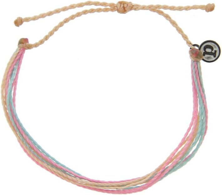 Pura Vida Jewelry Bracelets Bright Bracelet - 100% Waterproof and Handmade w/Coated Charm, Adjustable Band