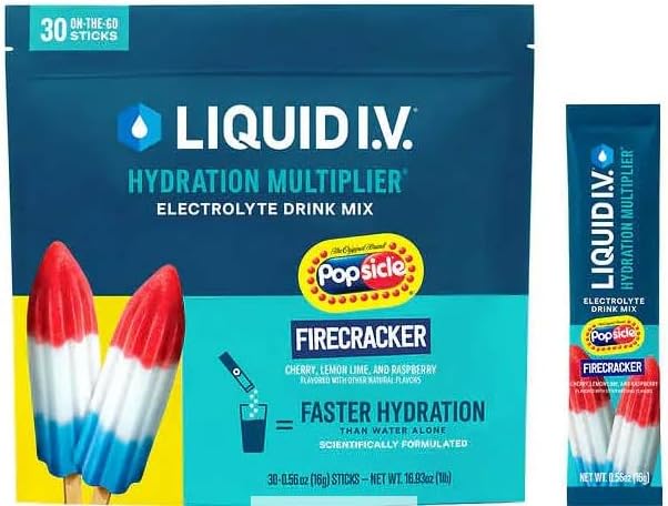 Liquid I.V. Hydration Multiplier Popsicle Firecracker - 60 Sticks