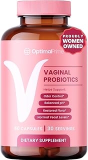 Optimal Prime Vaginal Probiotics for Women with Prebiotics, Cranberry Extract, and a Lactobacillus Probiotic Blend, Supports Healthy Vaginal Flora, Odor Control, pH Balance, 60 Capsules
