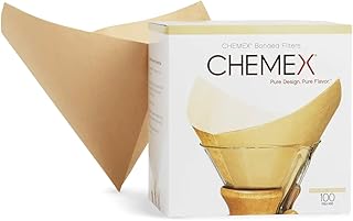 Chemex Natural Coffee Filters, Square, 100ct - Exclusive Packaging