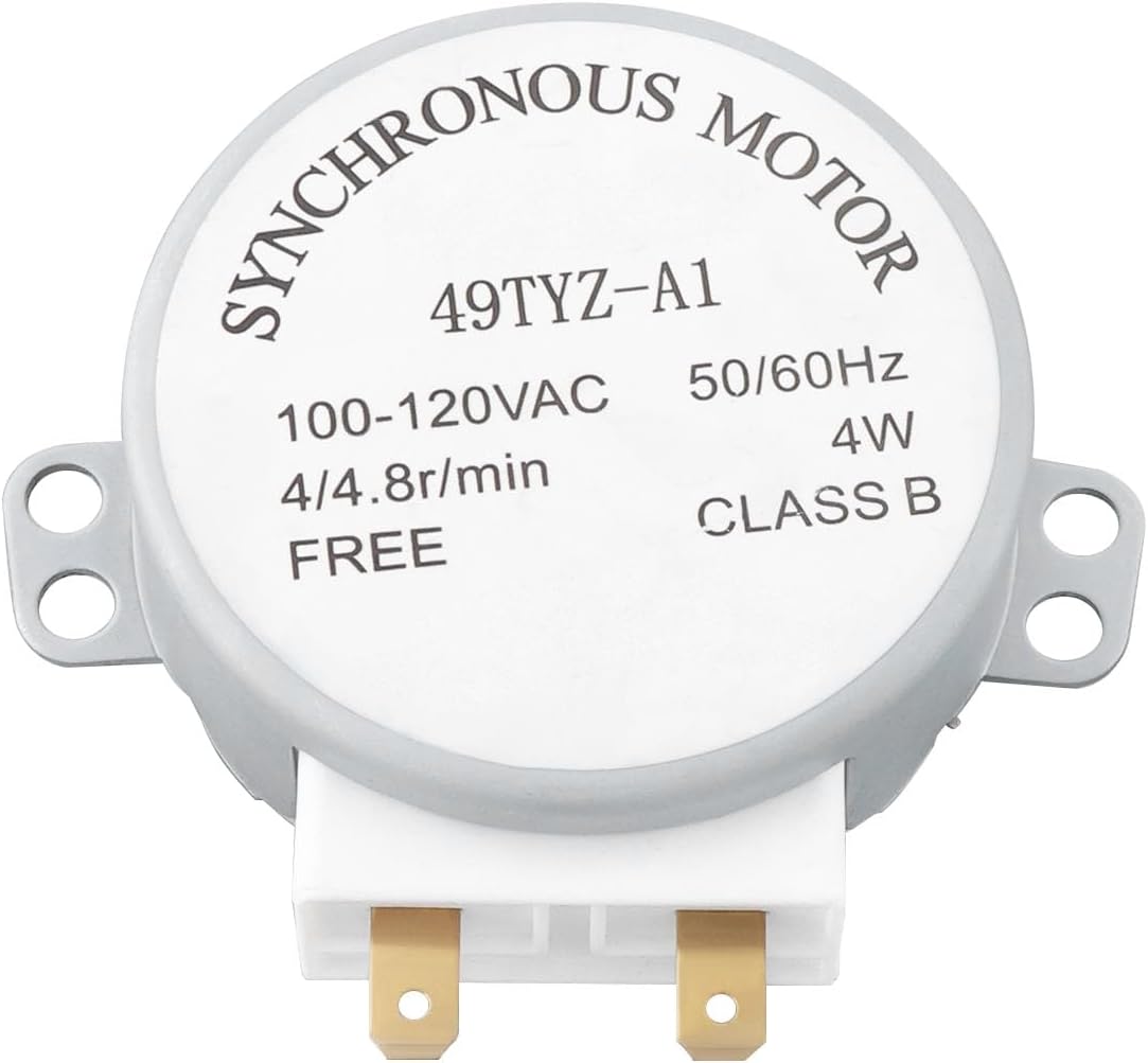 The Lord of the Tools 1pc 120V AC Microwave Turntable Synchronous Motor Spindle Turntable Motor 11002014000014 TYJ50-8A19 Compatible with Solo Microwave Oven 4/4.8 RPM