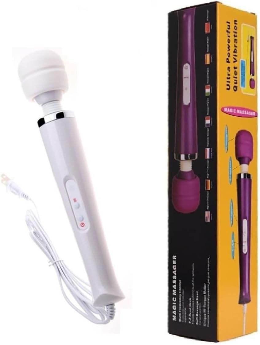 Power Massager Big Tool Electric Foot Neck Back Hand Leg Arm Shoulder Massage Aches Sports Recovery for Women (White Color)