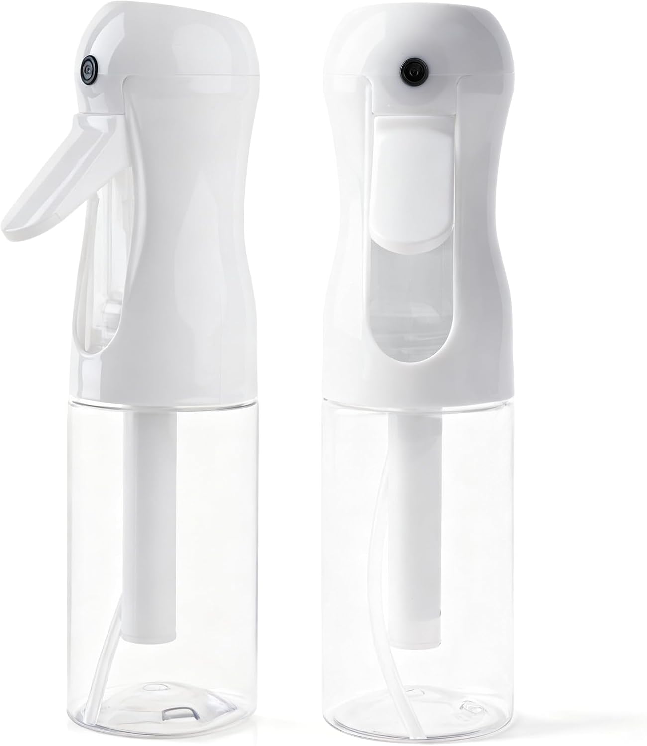 AMOMELA 2Pcs Continuous Spray Bottle For Hair,Ultra Fine Refillable Water Mister for Hair Styling, Plants, Cleaning, Salon, Misting & Skin Care(200ML 2PACK)