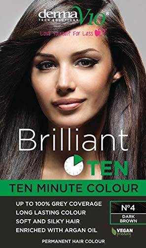 DERMAV10 Brilliant Ten Hair Colour Dark Brown No4