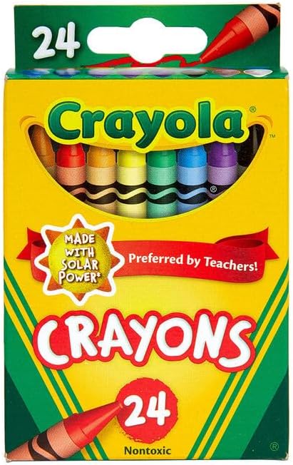 975 Supply 1 pack Crayons, Classic Colors, Crayons For Kids, School Crayons, Assorted Colors - 24 Crayons Per Box - 1 Box