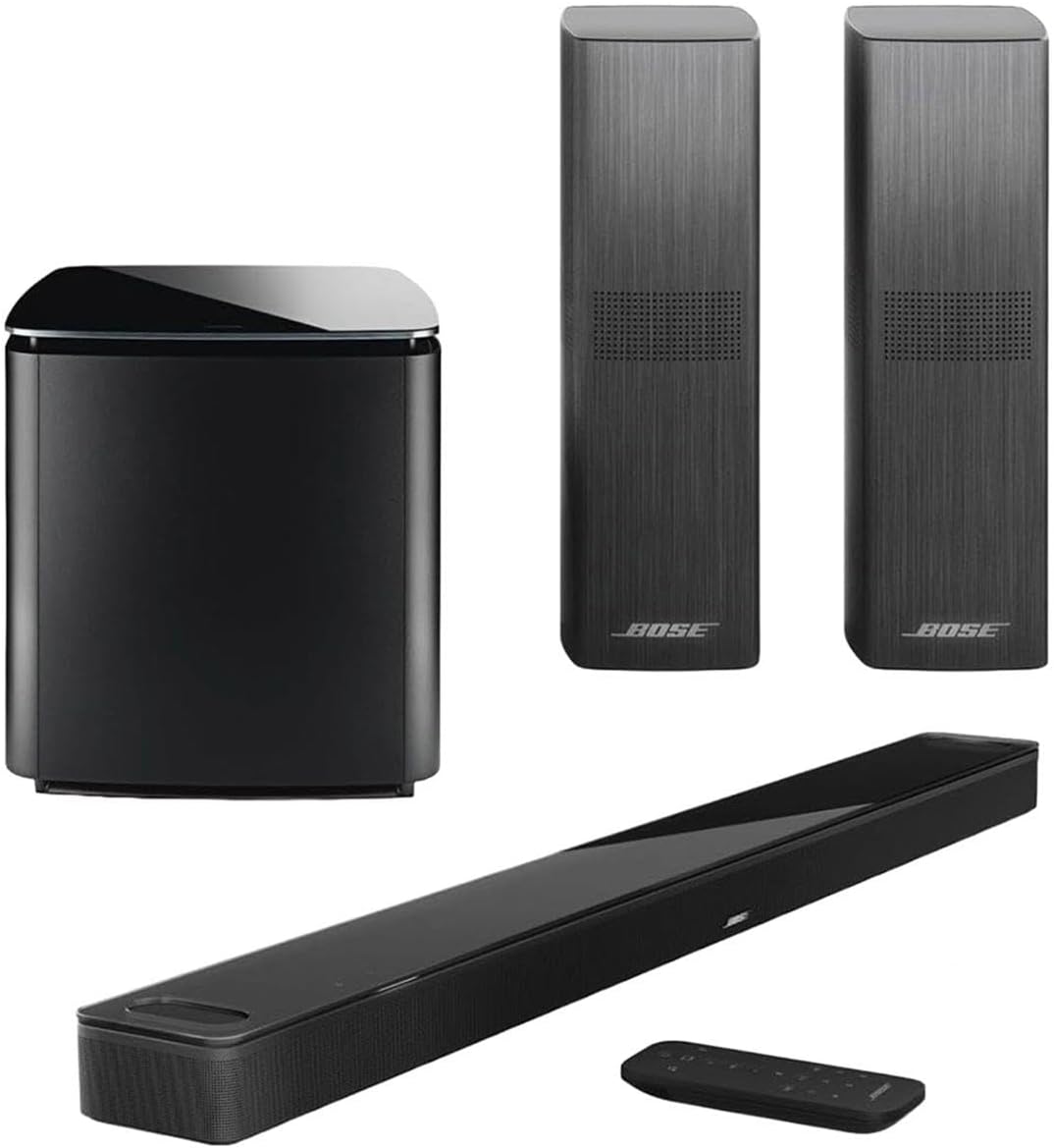 Smart Ultra Dolby Atmos Soundbar, Black, Bundle with Bass Module 700 and 2X Surround Speakers 700