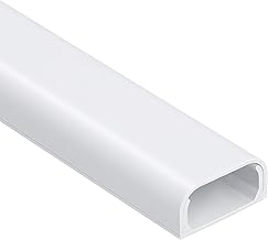 Cable Hider Raceway Kit, 68in (4X L17in) Wire Hiders for TV on Wall, Paintable Cord Cover Channel, Cord Hider for Wall Mounted TV in Home Office, 0.95in (W) x 0.47in (H), White
