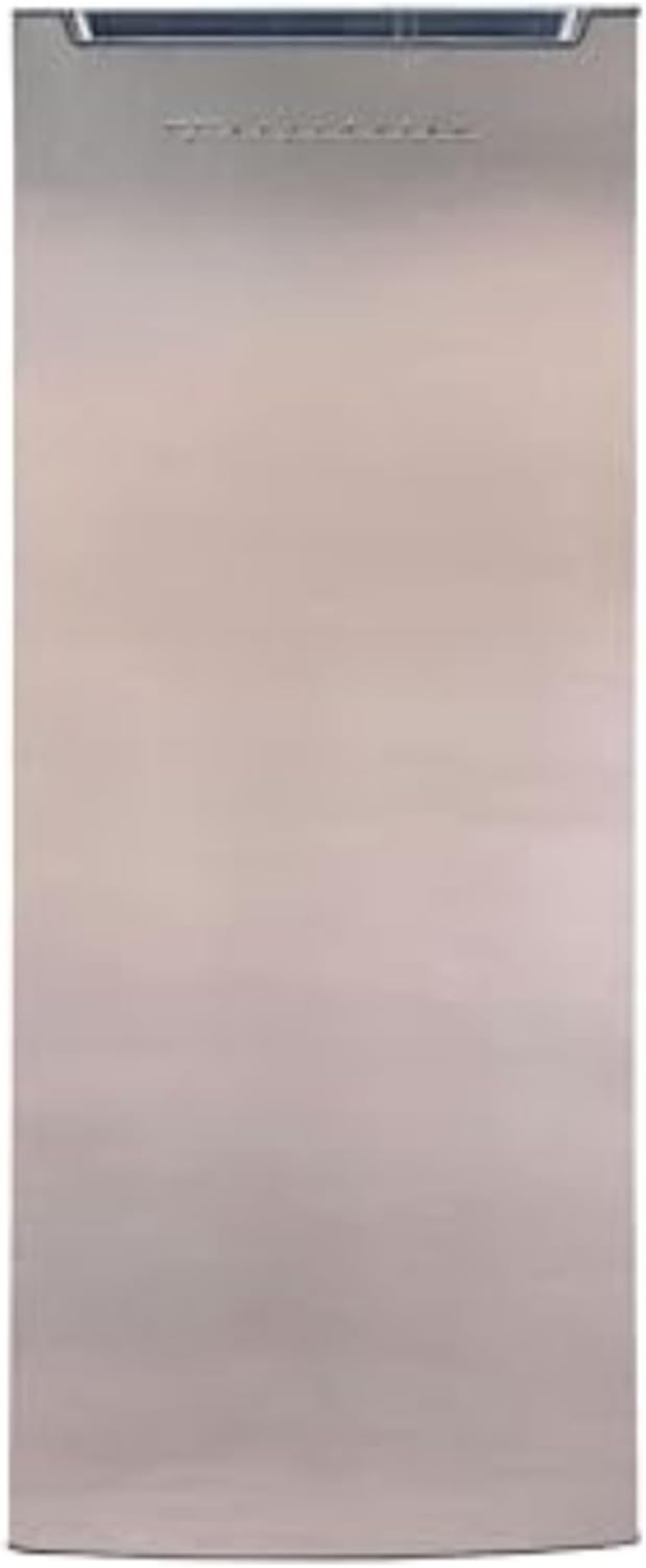 Frigidaire Upright Freezer, 6.5 cu. ft., Deep Freeze, Vinyl Coated Metal with Wire Shelving, Compact for Kitchen, RV, Dorm, Cabin, and Trailer, Platinum Design Series, Silver - 21D x 23W x 56H