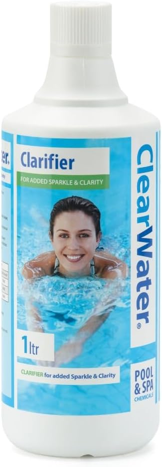 Clearwater Water Clarifier for Hot tub Spa and Swimming Water Treatment for Pristine Crystal Clear Water, 1 Litre - Bottle Cover Design May Vary