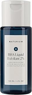 Naturium BHA Liquid Exfoliant 2%, Leave-on Face & Skin Care Exfoliating Pore Treatment, with Salicylic Acid & Bioactive Fruit Acids, 4 oz