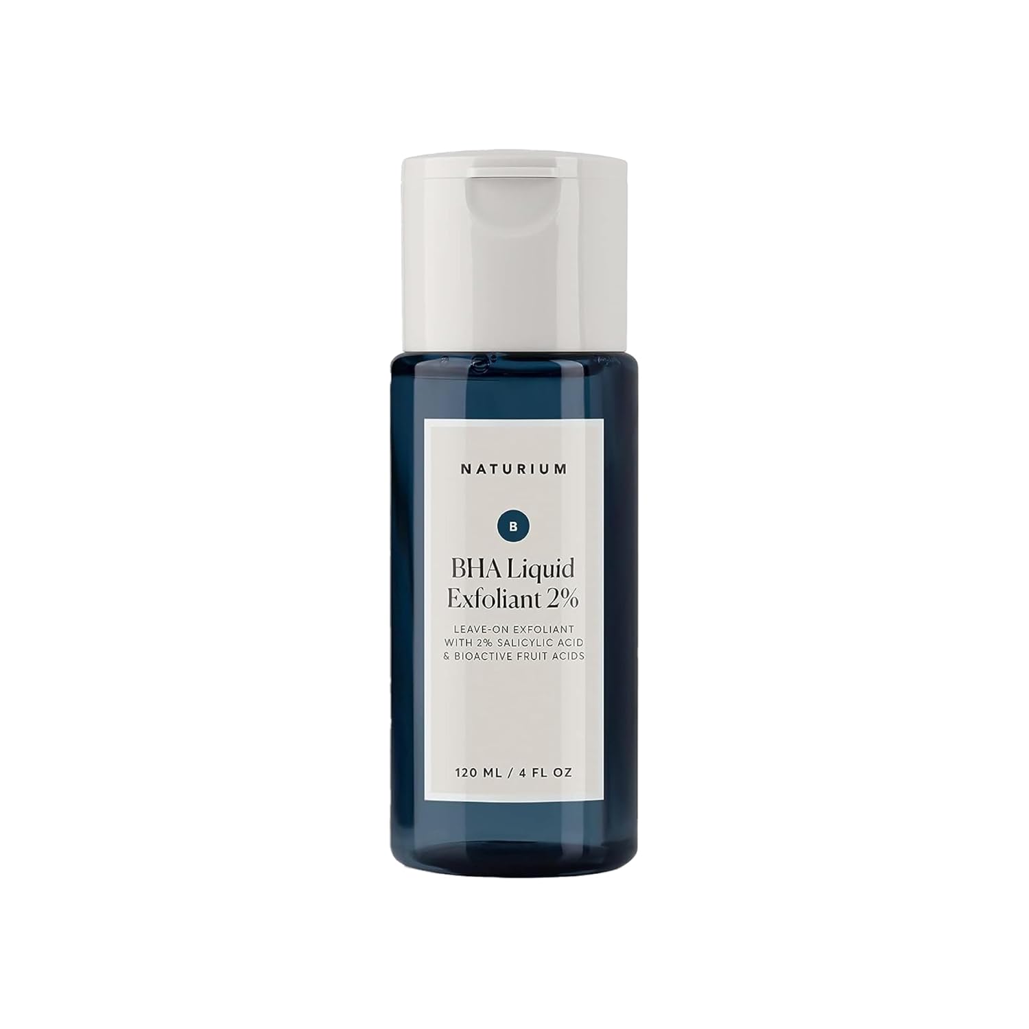 Naturium BHA Liquid Exfoliant 2%, Leave-on Face & Skin Care Exfoliating Pore Treatment, with Salicylic Acid & Bioactive Fruit Acids, 4 oz