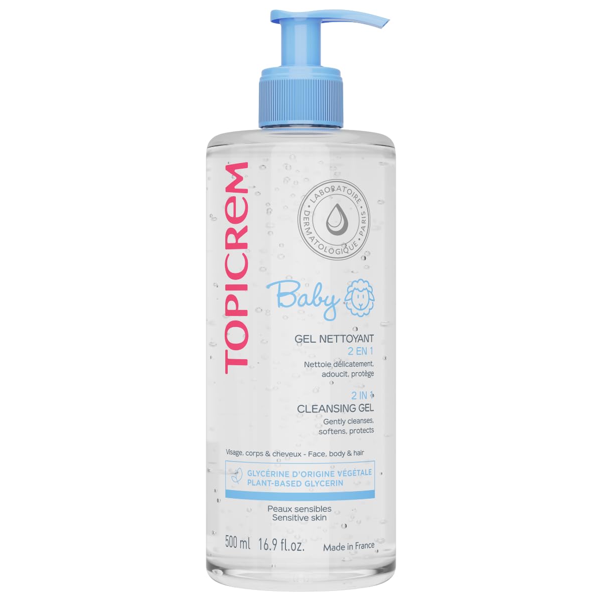 Topicrem Organic Baby Care 2 in 1 Cleansing Gel 500ml
