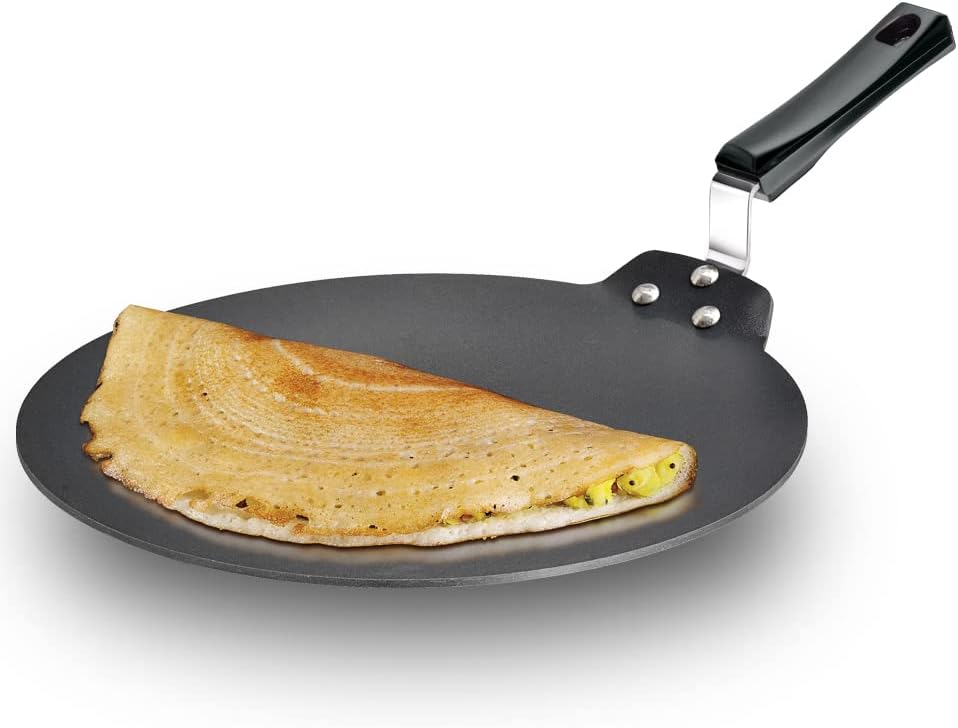 HAWKINS Futura 30 cm Dosa Tava, Non Stick Dosa Tawa, Flat Dosa Tawa, Black (NDT30)