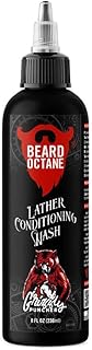 Beard Octane: Grizzly Puncher Beard Wash - 8 oz Beard Shampoo - Cleans & Moisturizes w/Shea Butter - Healthy Softer Beard Growth - Made in USA - Stocking Stuffer Gift For Men