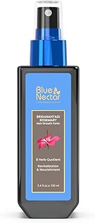 Blue Nectar Hair Growth Serum with Rosemary Oil for Hair Growth | Ayurvedic Hair Tonic Spray (8 Herbs, 3.38 Fl Oz)