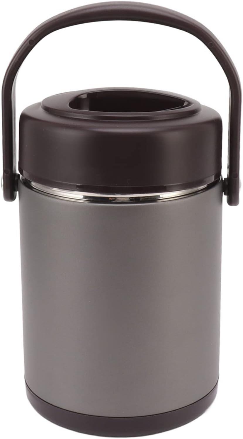 Ejoyous Insulated Food Flask, 2L Food Flasks For Hot Food Thermal Lunch Box Stainless Steel Food Container Leakproof Soup Flask Vacuum Insulated Food Jar, for Hot Cold Food