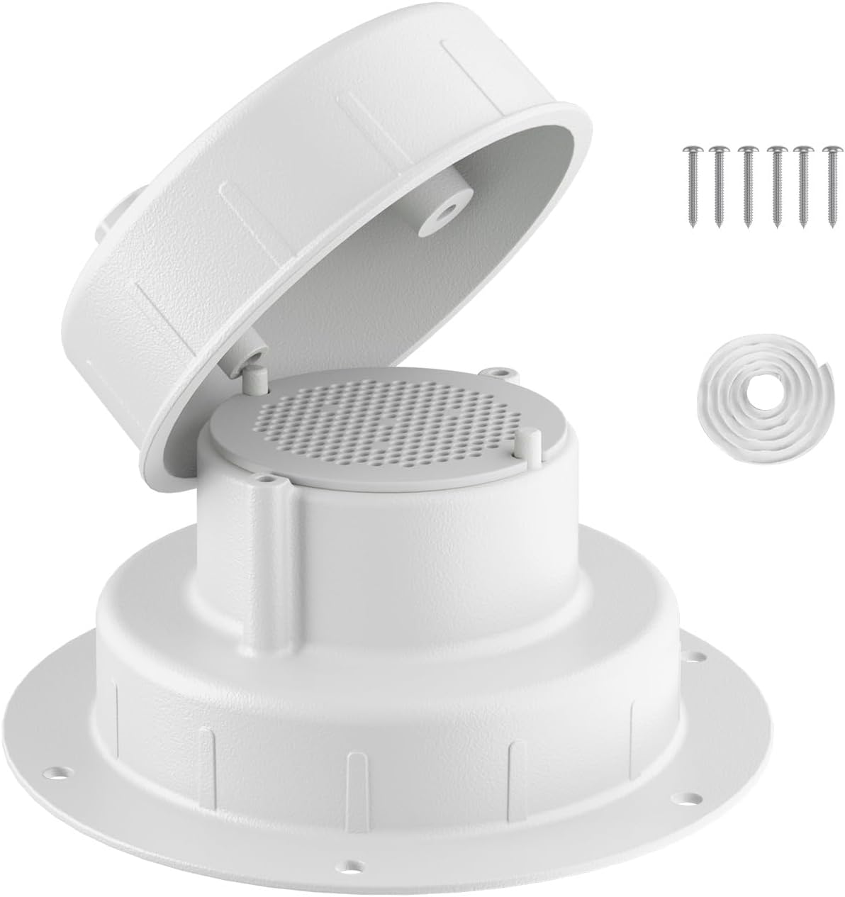 Aluminum RV Plumbing Vent Cap,Camper Roof Sewer Cap (White-1 Packs)