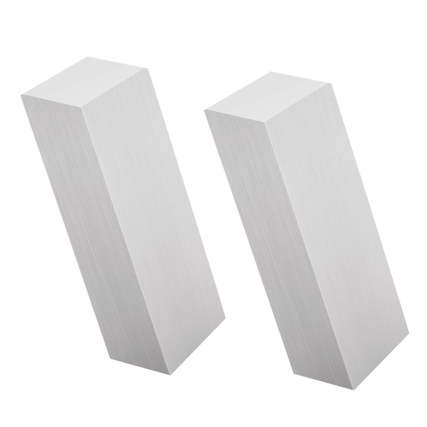 2 PCS Aluminum Flat Bars 2 x 2 x 6 Inch Square Aluminum Bar 6061 General Purpose Plate Aluminum Block Long Solid Aluminum Bar for Milling Lathe Work, Machining, Cutting, Industrial