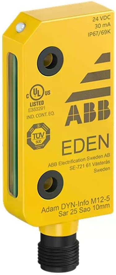 ABB Adam DYN-Info M12-5 Safety Sensor Unit, M12-5 Male Connector, IP69K, Yellow (ABB2TLA020051R5100)