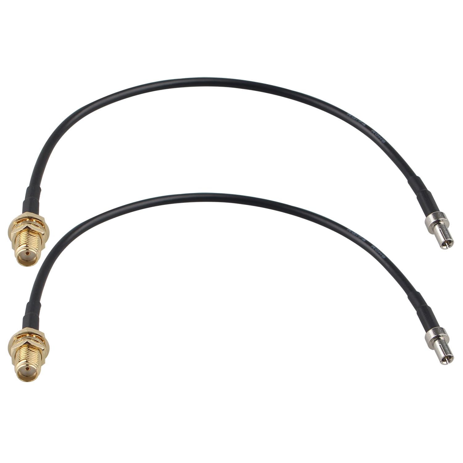 2PCS 20cm/7.87inch Connector TS9 Male to SMA Female Adapter Cable Pigtail Coaxial RG174 Antenna Extension Cable for External Antenna 4G LTE WiFi Router Huawei 5G CPE PRO Netgear Modem Hotspot