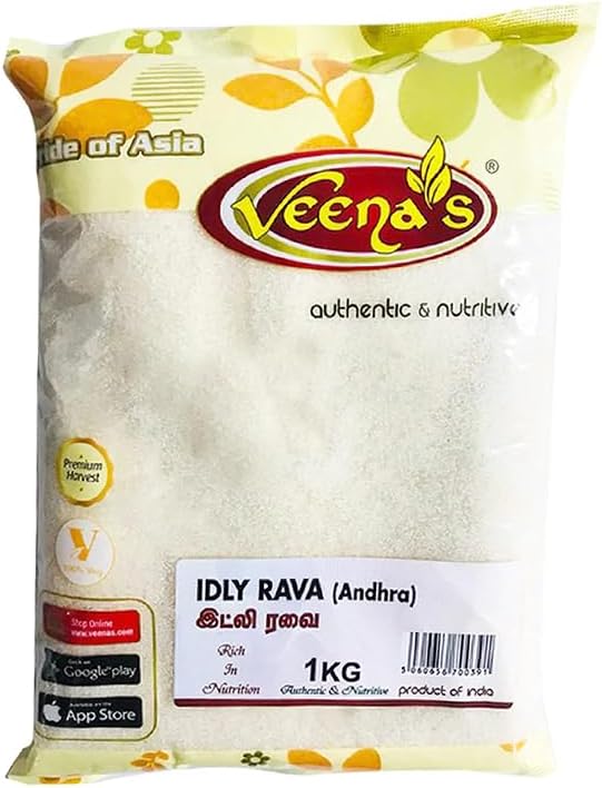 Veenas Idly Rava | 1Kg | Instant Breakfast Mix | South Indian Breakfast| Rava Idly | Vegan | Natural | No Preservatives | Idly Rava (Andhra) |Indian Origin