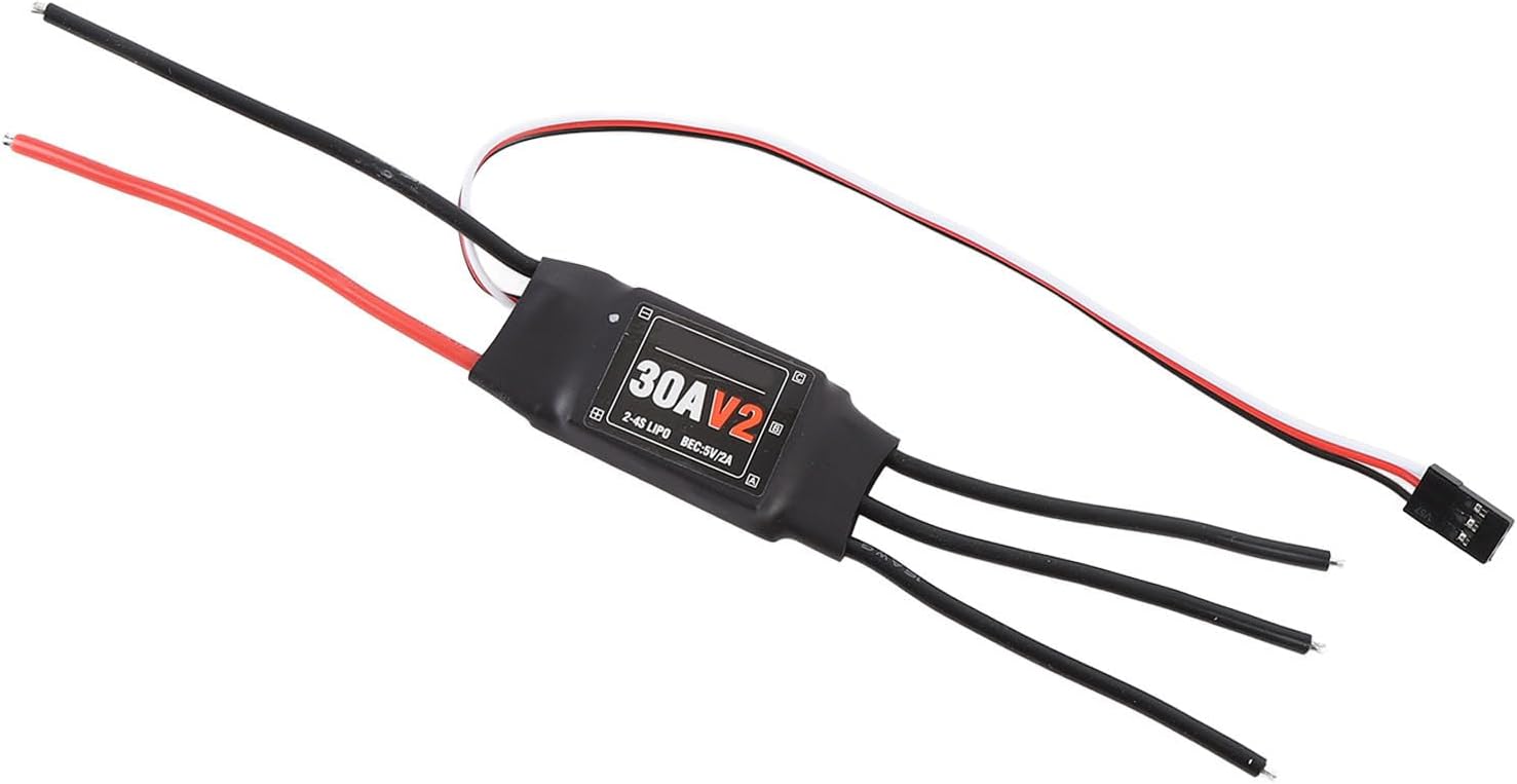 Keenso 30A Brushless ESC, RC Helicopter Brushless ESC BEC 5V 2A for Fixed Wing FPV Multirotor Quadcopter Model