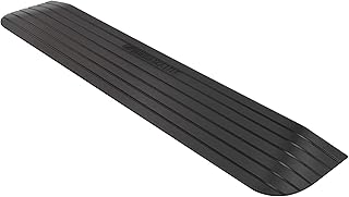 Ruedamann Threshold Ramp, Durable Solid Rubber with 2200lbs Load Capacity, Non-Skid and Anti-Slip Surface, Wheelchair Ramp for Doorways and Bathroom (1 Inch Rise)