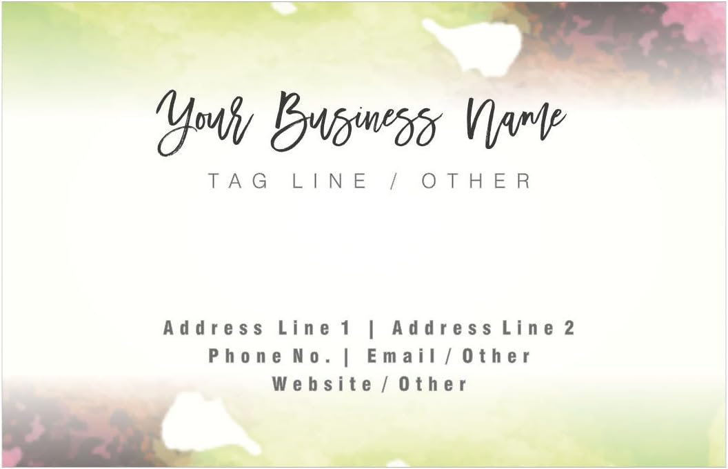 Design Your Own Personalised Artistic Business Card Custom Visiting Card- Front-110 LBS -Thick paper