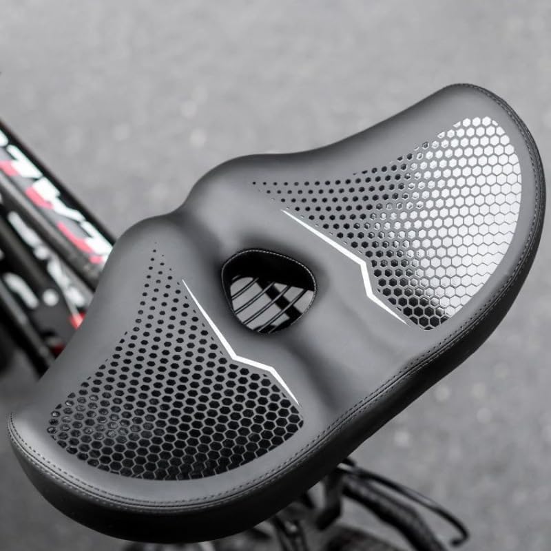 ZKSJFU Bike Seat for Trek Checkmate Checkmate SLR Checkpoint ALR Checkpoint ALR5, Wide Ergonomic Bike Saddle Mesh Bicycle Saddle With Airflow Channels Soft Comfortable Breathable Shock-Absorbing