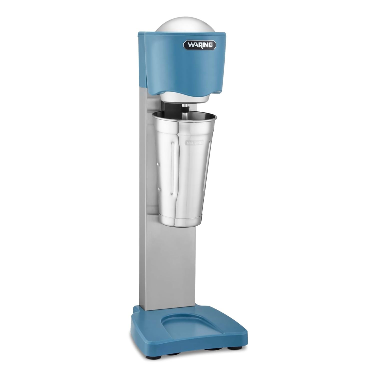Waring Commercial Milkshake Drink Mixer, Light Duty Single Spindle Malt, Frozen Milk Shake Maker Machine, 1 HP, 2 Speed Hi/Low, One Hand Operation, Fully Automatic, 120V, 5-15 Phase Plug, 130W, WDM20