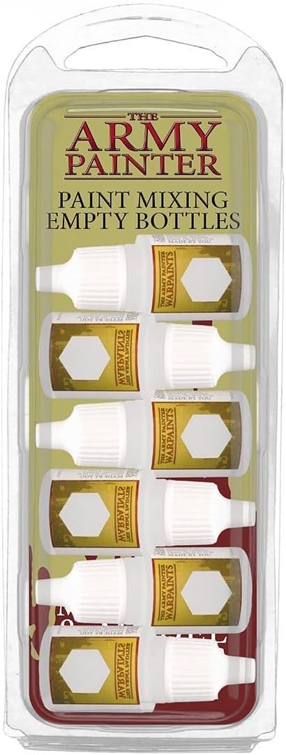 Army Painter Empty Paint Mixing Bottles - Pack of 6, 12 ml Dropper Bottles for Tabletop Wargames & Miniature Modelling