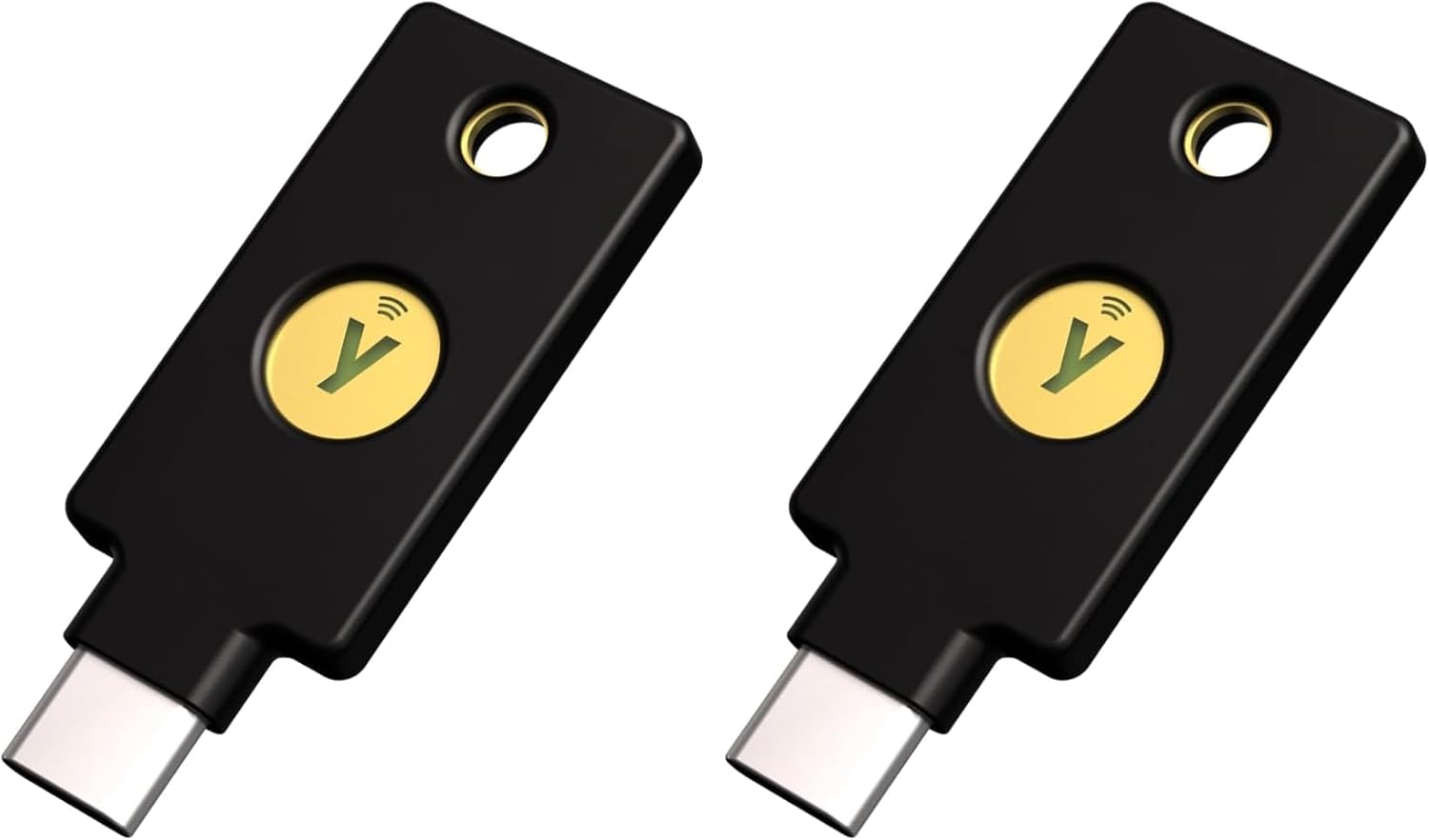 Yubico - Security Key C NFC - Basic Compatibility - Multi-Factor authentication (MFA) Security Key and passkey, Connect via USB-C or NFC, FIDO Certified (Pack of 2)