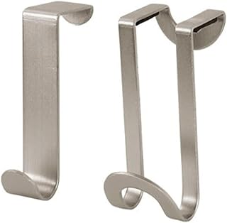 Spectrum Diversified Over the Cabinet Door Hook, 2 Count (Pack of 1), Brushed Nickel