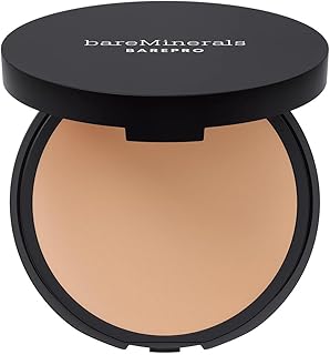 bareMinerals Barepro 16HR Skin-Perfecting Powder Foundation, Matte Pressed Powder Foundation Full Coverage with Plant-Based Squalene, Oil Control, Vegan