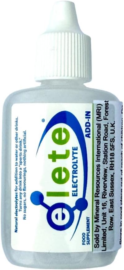 elete Electrolytes | Hydration Drops | Rehydration Drink | Trace Mineral Drops | Recovery | Sports Drink | 25ml Refill Bottle | Makes 10 litres | Zero Calories | Zero Sugar