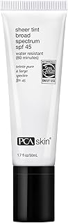 PCA SKIN Sheer Tint Broad Spectrum SPF 45 - Universally-Tinted Water-Resistant Hydrating Sunscreen for Use Alone or Under Foundation & Makeup (1.7 fl oz)