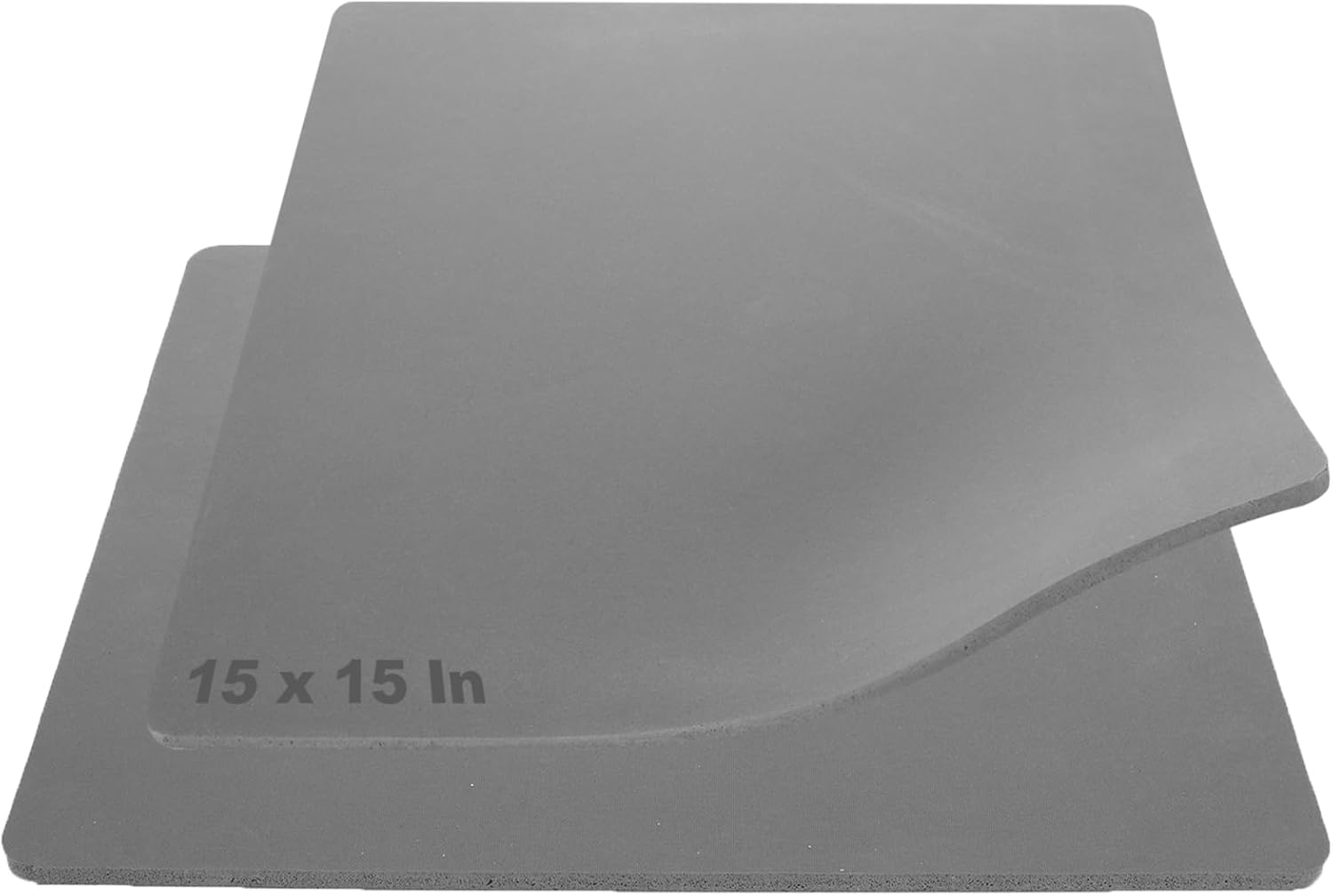 2 Pack 15 x 15 Inch Silicone Heat Press Mat Pad, 5/16”Thickest Silicone Mats for Heat Press Machine Flat Heat Transfer Press Replacement Pads (Grey)
