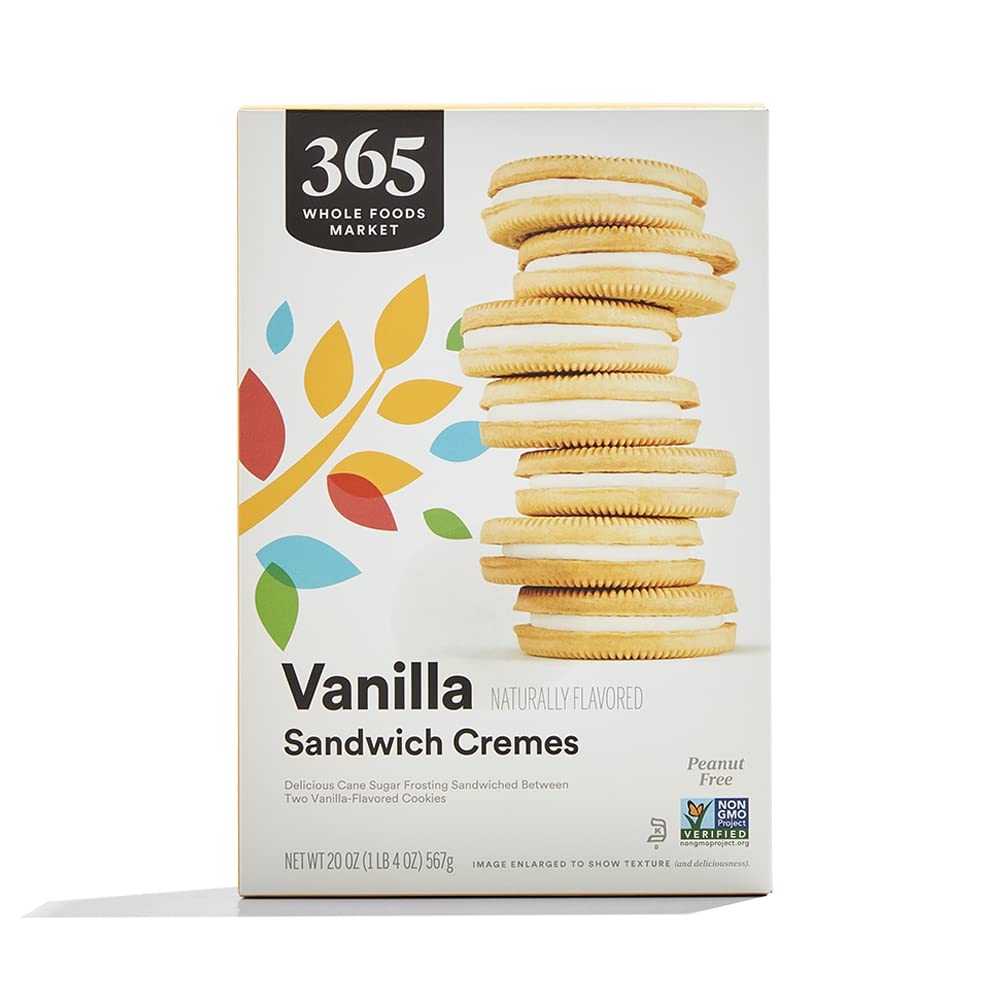365 by Whole Foods Market, Vanilla Sandwich Creme Cookies, 20 OZ