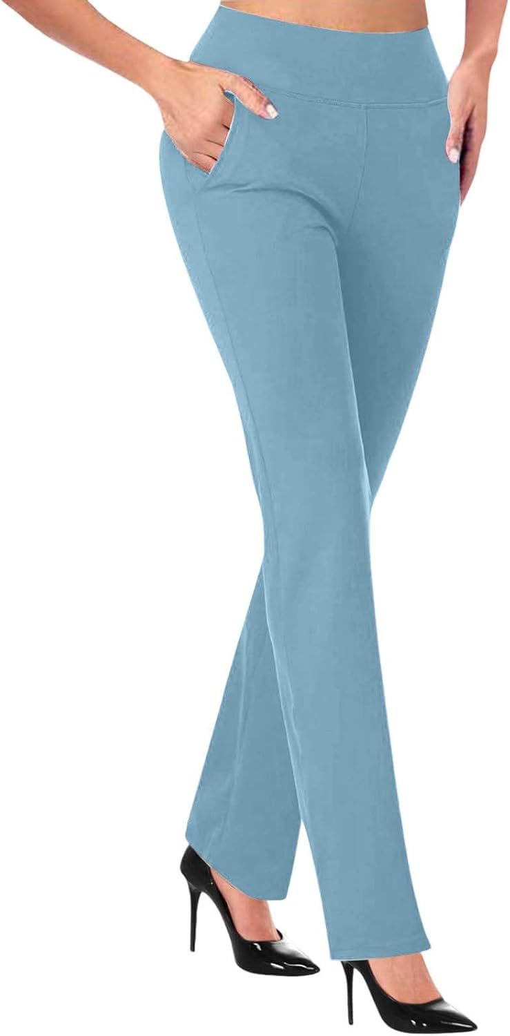 Generisch Black Shorts Women's Trousers for Women, Business Casual Work Trousers, High Waist, Stretchy Pull On Trousers, Slacks Bottoms, Short Leggings, Women's Shiny