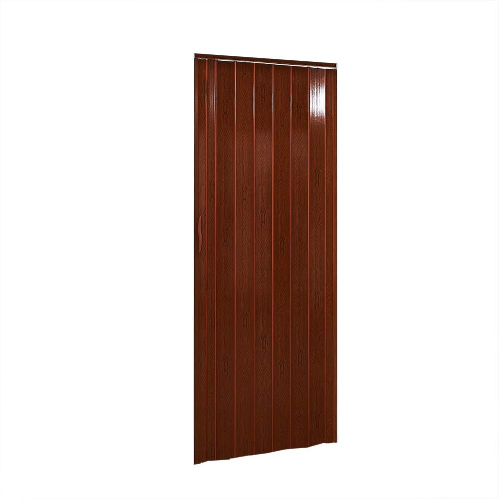 Folding Door PVC Concertina Accordion Door Quality Gloss PVC Lockable 12mm Thick (BN)