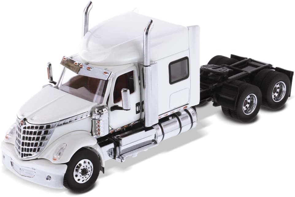 Diecast Masters International Lonestar Sleeper Cab Truck Tractor, SFFA Tandem with 72" Sleeper | 1:50 Lone Star Scale Model Semi Trucks | White Diecast Model 71024