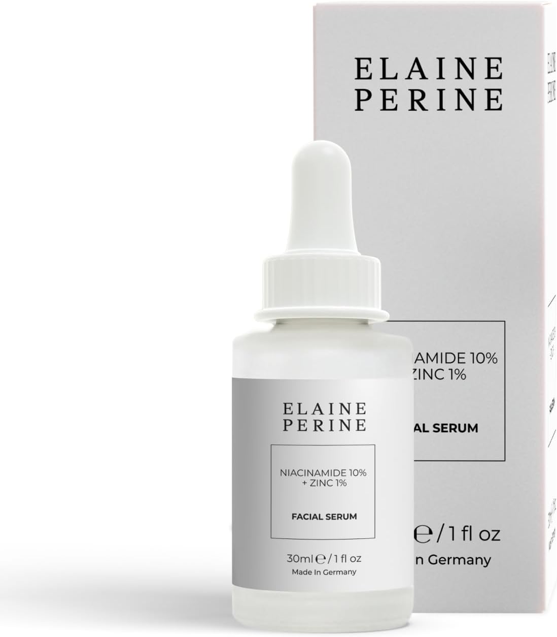 NIACINAMIDE 10% + ZINC 1% SERUM for large pores and blemished skin 30ml - by Elaine Perine Made in Germany