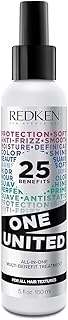 Redken One United Leave In Conditioner | Multi-Benefit Hair Treatment | Detangles, Nourishes, & Smooths Frizz | Heat Protection Spray for Blow Dry & Styling | For All Hair Types | Paraben Free
