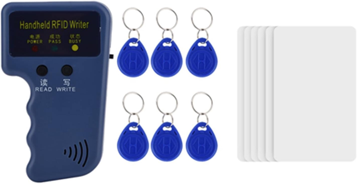 Rfid Reader Writer 125Khz Reader Writer Handheld Id Card Copier Reader Writer 6 Writable 6 Cards, Widely Used At Community, School, Office And Other Access Control Needed Places