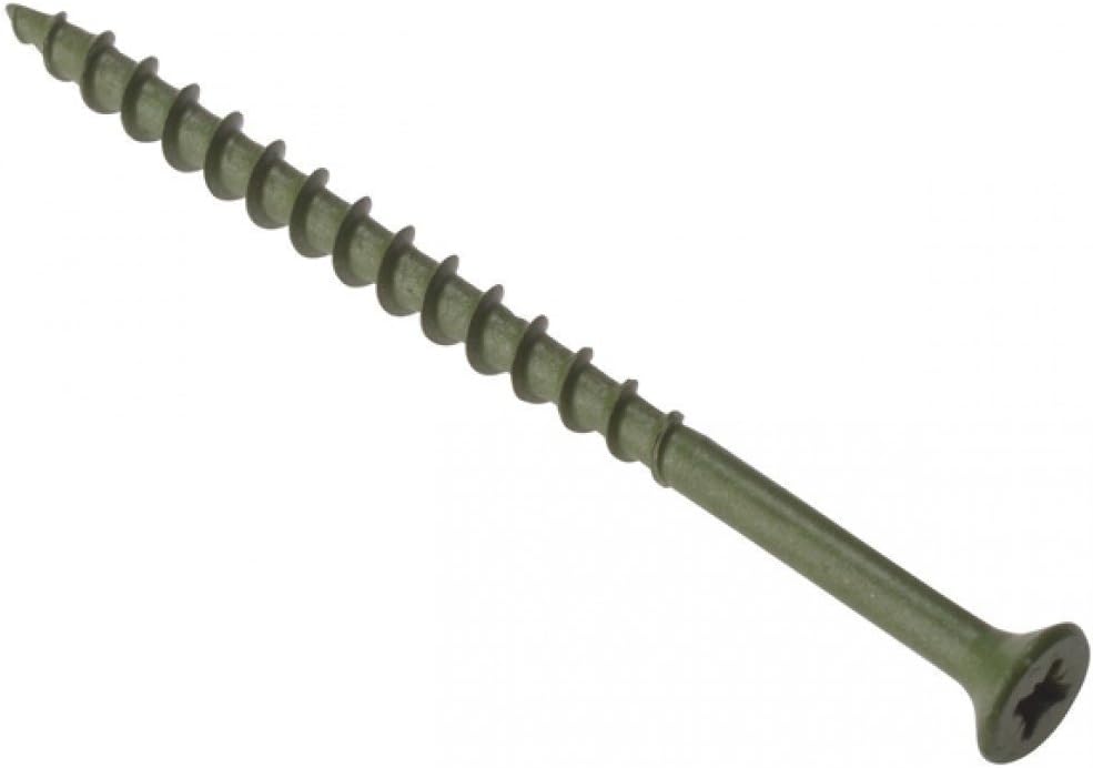ForgeFix Countersunk Decking Screws | 4.5 x 75mm | Green | Box 200
